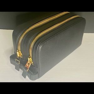 Tom Ford Double Zip Dopp Kit Leather NEW